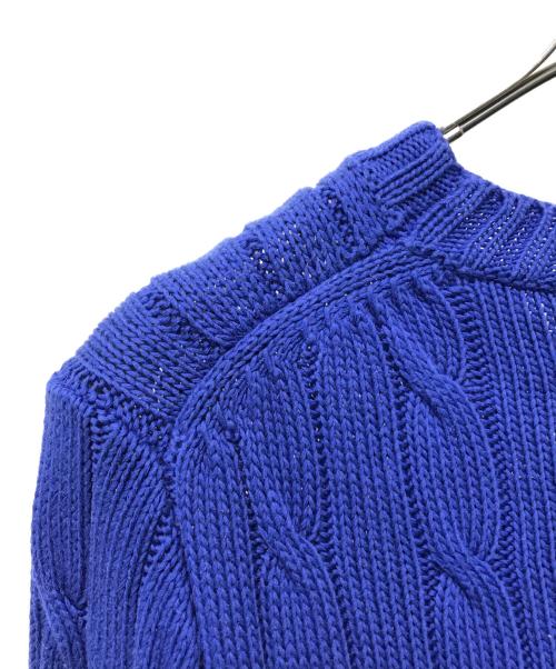 POLO RALPH LAUREN（ポロ・ラルフローレン）POLO RALPH LAUREN (ポロ・ラルフローレン) 半袖ニット ブルー サイズ:Mの古着・服飾アイテム