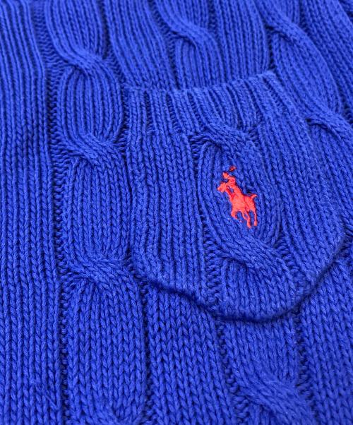 POLO RALPH LAUREN（ポロ・ラルフローレン）POLO RALPH LAUREN (ポロ・ラルフローレン) 半袖ニット ブルー サイズ:Mの古着・服飾アイテム
