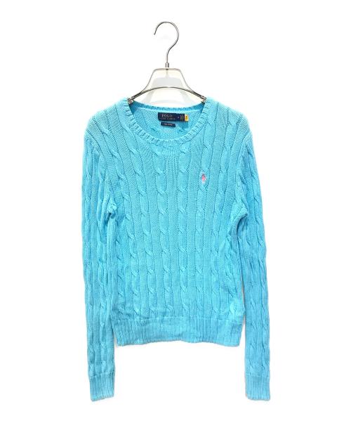 POLO RALPH LAUREN（ポロ・ラルフローレン）POLO RALPH LAUREN (ポロ・ラルフローレン) ケーブルニット ブルー サイズ:Mの古着・服飾アイテム