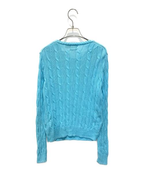 POLO RALPH LAUREN（ポロ・ラルフローレン）POLO RALPH LAUREN (ポロ・ラルフローレン) ケーブルニット ブルー サイズ:Mの古着・服飾アイテム