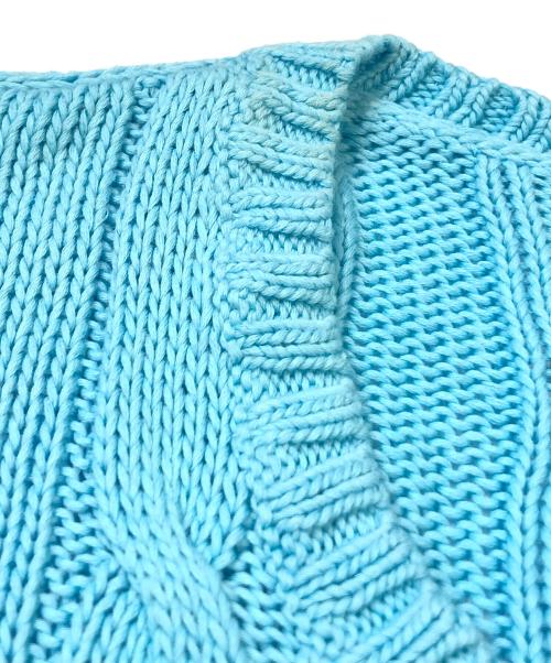 POLO RALPH LAUREN（ポロ・ラルフローレン）POLO RALPH LAUREN (ポロ・ラルフローレン) ケーブルニット ブルー サイズ:Mの古着・服飾アイテム