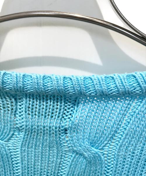 POLO RALPH LAUREN（ポロ・ラルフローレン）POLO RALPH LAUREN (ポロ・ラルフローレン) ケーブルニット ブルー サイズ:Mの古着・服飾アイテム