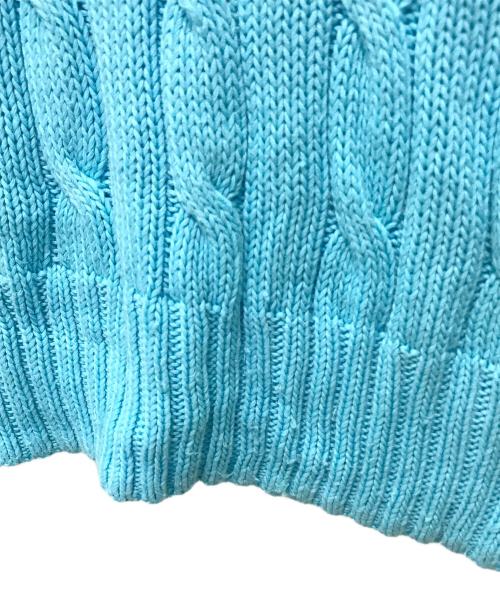 POLO RALPH LAUREN（ポロ・ラルフローレン）POLO RALPH LAUREN (ポロ・ラルフローレン) ケーブルニット ブルー サイズ:Mの古着・服飾アイテム