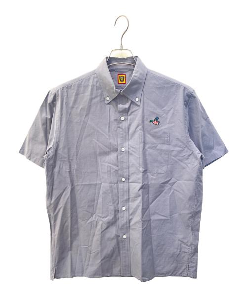 HUMAN MADE（ヒューマンメイド）HUMAN MADE (ヒューマンメイド) リップストップ半袖シャツ グレー サイズ:XLの古着・服飾アイテム