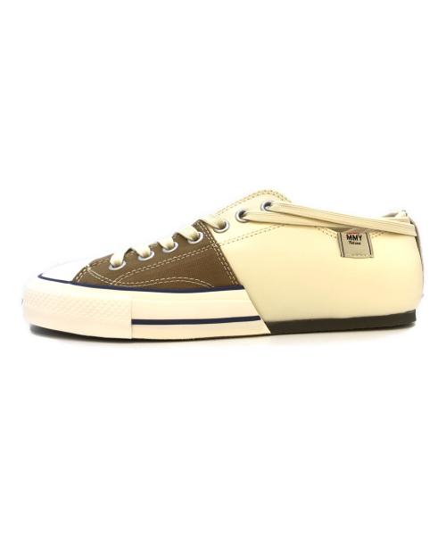 MIHARA YASUHIRO（ミハラヤスヒロ）MIHARA YASUHIRO (ミハラヤスヒロ) NIGEL CABOURN (ナイジェルケーボン) スプリットスニーカー　C08FW702 ベージュ×ブラウン サイズ:44の古着・服飾アイテム