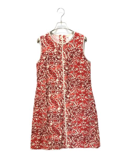'S Max Mara（エスマックスマーラ）'S Max Mara (エスマックスマーラ) 花柄ワンピース レッド サイズ:42の古着・服飾アイテム