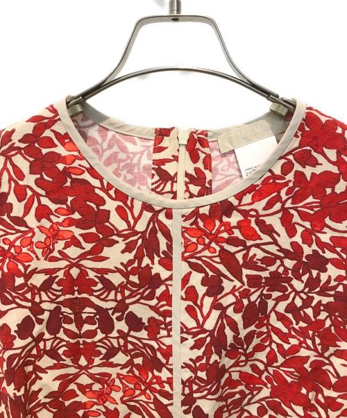 'S Max Mara（エスマックスマーラ）'S Max Mara (エスマックスマーラ) 花柄ワンピース レッド サイズ:42の古着・服飾アイテム