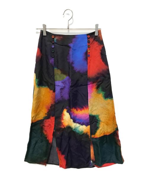 PS Paul Smith（ＰＳポールスミス）PS Paul Smith (ＰＳポールスミス) Auroraセミフレアスカート　245304 マルチカラー サイズ:38の古着・服飾アイテム