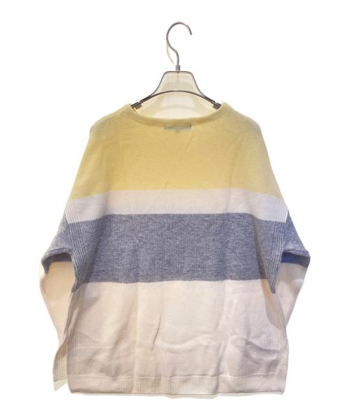 23区（ニジュウサンク）23区 (ニジュウサンク) ボーダーニット　8000384 イエロー サイズ:44の古着・服飾アイテム