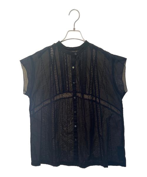 Spick and Span（スピック＆スパン）Spick and Span (スピックアンドスパン) 60ローンフレンチレースブラウス　24051200209020 ブラック サイズ:FREEの古着・服飾アイテム