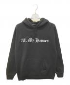 ALL MY HOMIES×Billy The Kidオールマイホーミーズ×ビリーザキッド）の古着「コラボプリントパーカー」｜ブラック
