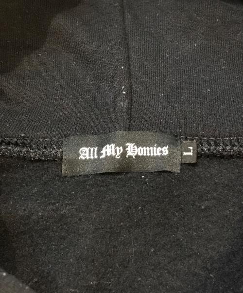 ALL MY HOMIES（オールマイホーミーズ）all my homies (オールマイホーミーズ) Billy The Kid (ビリーザキッド) コラボプリントパーカー ブラック サイズ:Lの古着・服飾アイテム