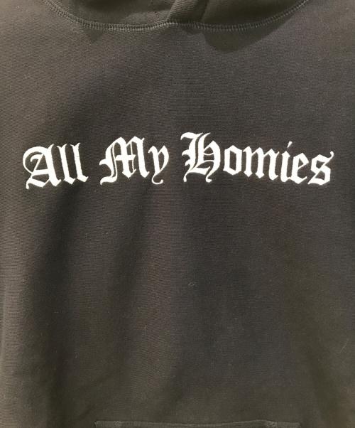 ALL MY HOMIES（オールマイホーミーズ）all my homies (オールマイホーミーズ) プリントパーカー ネイビー サイズ:Mの古着・服飾アイテム