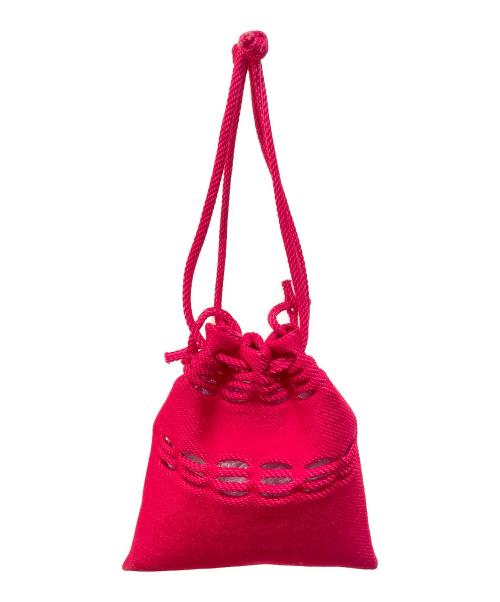 GOODGOODS Issey miyake（グッドグッズ イッセイミヤケ）GOODGOODS ISSEY MIYAKE (グッドグッズ イッセイミヤケ) 洗い染め巾着ミニバッグ　53551005 レッドの古着・服飾アイテム