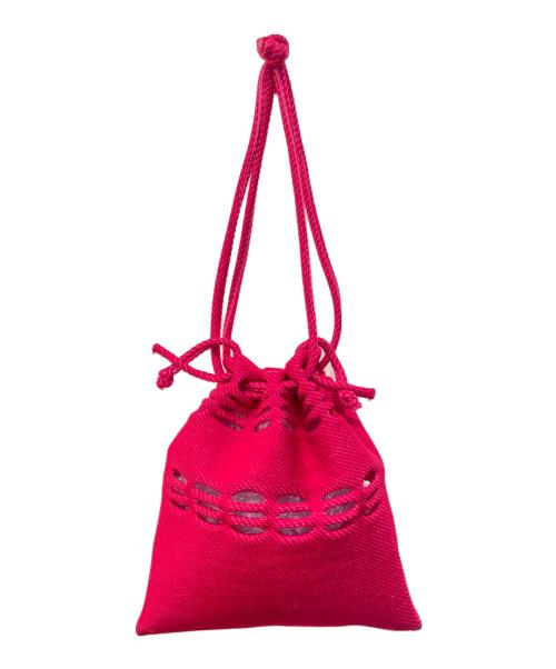 GOODGOODS Issey miyake（グッドグッズ イッセイミヤケ）GOODGOODS ISSEY MIYAKE (グッドグッズ イッセイミヤケ) 洗い染め巾着ミニバッグ　53551005 レッドの古着・服飾アイテム