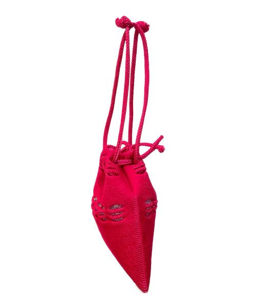 GOODGOODS Issey miyake（グッドグッズ イッセイミヤケ）GOODGOODS ISSEY MIYAKE (グッドグッズ イッセイミヤケ) 洗い染め巾着ミニバッグ　53551005 レッドの古着・服飾アイテム