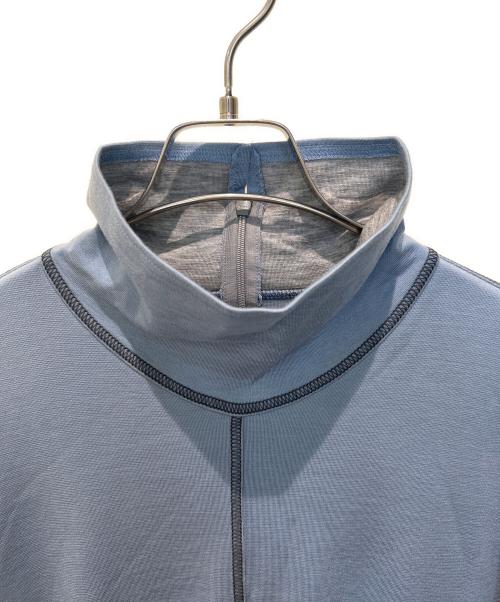 TRUNK HIROKO KOSHINO（トランク ヒロコ コシノ）TRUNK HIROKO KOSHINO (トランク ヒロコ コシノ) ブロッキングデザインドルマンワンピース　RSPCA-13590 ブルー サイズ:38の古着・服飾アイテム