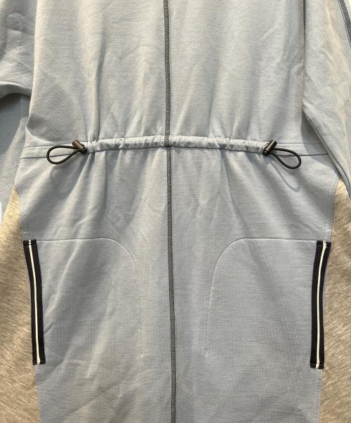 TRUNK HIROKO KOSHINO（トランク ヒロコ コシノ）TRUNK HIROKO KOSHINO (トランク ヒロコ コシノ) ブロッキングデザインドルマンワンピース　RSPCA-13590 ブルー サイズ:38の古着・服飾アイテム