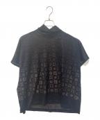 TRUNK HIROKO KOSHINOトランク ヒロコ コシノ）の古着「メタリックプリントハイネックプルオーバー　RSKJW-12330」｜ブラック