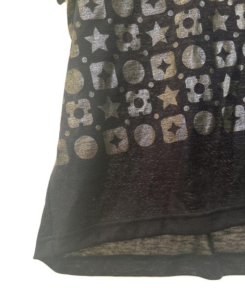 TRUNK HIROKO KOSHINO（トランク ヒロコ コシノ）TRUNK HIROKO KOSHINO (トランク ヒロコ コシノ) メタリックプリントハイネックプルオーバー　RSKJW-12330 ブラック サイズ:38の古着・服飾アイテム