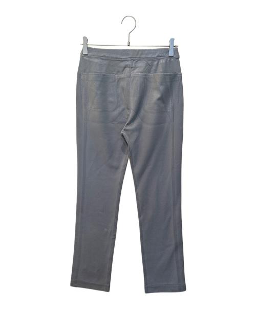 TRUNK HIROKO KOSHINO（トランク ヒロコ コシノ）TRUNK HIROKO KOSHINO (トランク ヒロコ コシノ) メタリックプリントストレッチパンツ　RSLJW-12360 グリーン サイズ:38の古着・服飾アイテム