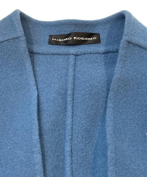 HIROKO KOSHINO（ヒロコ コシノ）HIROKO KOSHINO (ヒロコ コシノ) ウールリバーBIGポケットベスト　RHJAB-40890 ブルー サイズ:38の古着・服飾アイテム