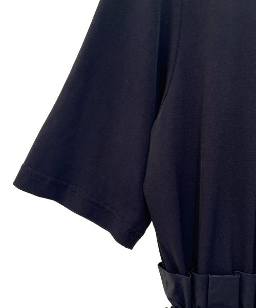 TRUNK HIROKO KOSHINO（トランク ヒロコ コシノ）TRUNK HIROKO KOSHINO (トランク ヒロコ コシノ) ドローコード切替ワンピース ブラック サイズ:38の古着・服飾アイテム