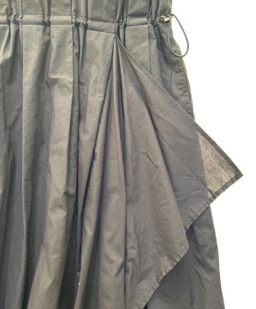 TRUNK HIROKO KOSHINO（トランク ヒロコ コシノ）TRUNK HIROKO KOSHINO (トランク ヒロコ コシノ) ドローコード切替ワンピース ブラック サイズ:38の古着・服飾アイテム