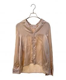 R'IAM-Plage（リアムプラージュ）の古着「シルクオープンカラーシャツ　24050922303020」｜ベージュ