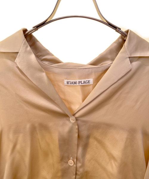 R'IAM-Plage（リアムプラージュ）R'IAM-PLAGE (リアムプラージュ) シルクオープンカラーシャツ　24050922303020 ベージュ サイズ:Freeの古着・服飾アイテム