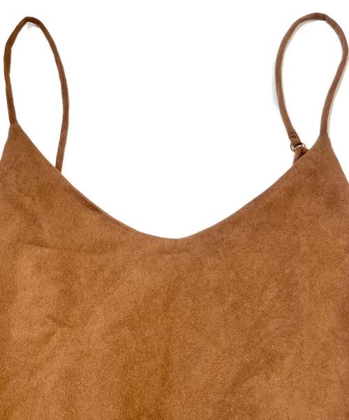 R'IAM-Plage（リアムプラージュ）R'IAM-PLAGE (リアムプラージュ) スウェードキャミソールワンピース　20-040-922-6021-3-0 ブラウン サイズ:38の古着・服飾アイテム