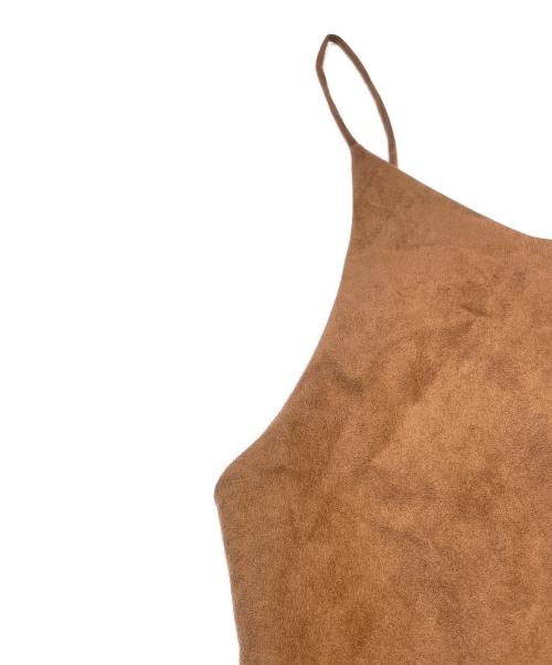 R'IAM-Plage（リアムプラージュ）R'IAM-PLAGE (リアムプラージュ) スウェードキャミソールワンピース　20-040-922-6021-3-0 ブラウン サイズ:38の古着・服飾アイテム
