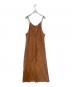 R'IAM-PLAGE (リアムプラージュ) スウェードキャミソールワンピース　20-040-922-6021-3-0 ブラウン サイズ:38：6000円