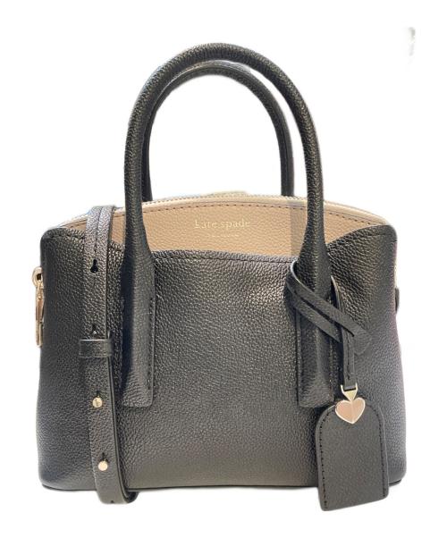 Kate Spade（ケイトスペード）Kate Spade (ケイトスペード) 2WAYショルダーバッグ　PXRUA540 ブラック×ベージュの古着・服飾アイテム