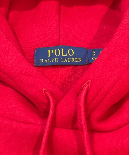 POLO RALPH LAUREN（ポロ・ラルフローレン）POLO RALPH LAUREN (ポロ・ラルフローレン) プラッドポニーフーディ レッド サイズ:Sの古着・服飾アイテム