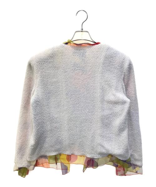 CHANEL（シャネル）CHANEL (シャネル) ツイードシルクジャケット　P15631W02604 ホワイト サイズ:44の古着・服飾アイテム