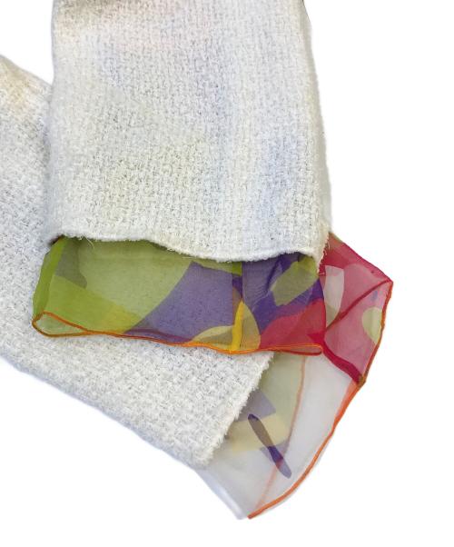 CHANEL（シャネル）CHANEL (シャネル) ツイードシルクジャケット　P15631W02604 ホワイト サイズ:44の古着・服飾アイテム