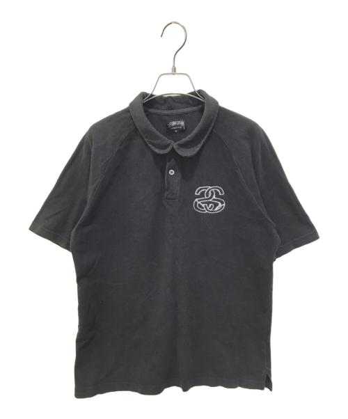 stussy（ステューシー）stussy (ステューシー) ポロシャツ ブラック サイズ:Mの古着・服飾アイテム