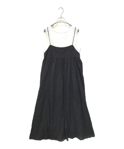 SLOBE IENA（スローブ イエナ）SLOBE IENA (スローブ イエナ) エアリーギャザーキャミワンピースセット　25040912303020 ブラック サイズ:F 未使用品の古着・服飾アイテム