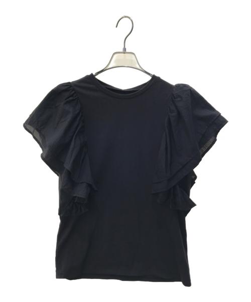 Spick and Span（スピック＆スパン）Spick and Span (スピックアンドスパン) ファブリックコンビフレアスリーブプルオーバー　25070200212020 ホワイト サイズ:表記無しの古着・服飾アイテム