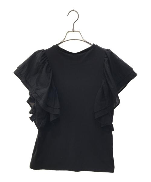 Spick and Span（スピック＆スパン）Spick and Span (スピックアンドスパン) ファブリックコンビフレアスリーブプルオーバー　25070200212020 ホワイト サイズ:表記無しの古着・服飾アイテム