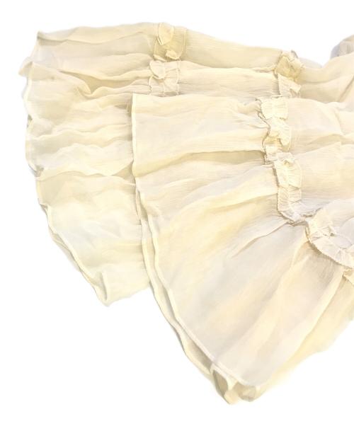 GRACE CONTINENTAL（グレースコンチネンタル）GRACE CONTINENTAL (（グレースコンチネンタル) 抑揚フリルブラウス　0121141216 ホワイト サイズ:36の古着・服飾アイテム