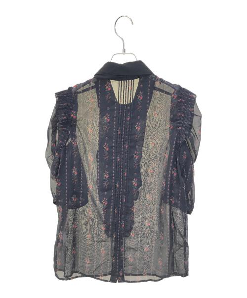 DOUBLE STANDARD CLOTHING（ダブルスタンダードクロージング）DOUBLE STANDARD CLOTHING (ダブルスタンダードクロージング) フリルシャツブラウス　0204-070-223 ブラック サイズ:38の古着・服飾アイテム