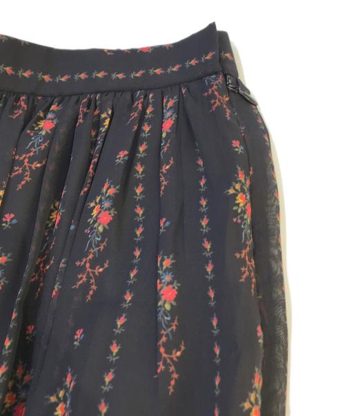 DOUBLE STANDARD CLOTHING（ダブルスタンダードクロージング）DOUBLE STANDARD CLOTHING (ダブルスタンダードクロージング) オリジナルプリントマキシスカート　0202-071-223 ブラック サイズ:36の古着・服飾アイテム