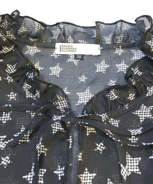 DOUBLE STANDARD CLOTHING（ダブルスタンダードクロージング）DOUBLE STANDARD CLOTHING (ダブルスタンダードクロージング) 星柄ティアード ロングワンピース　0201-061-203 ブラック サイズ:38の古着・服飾アイテム