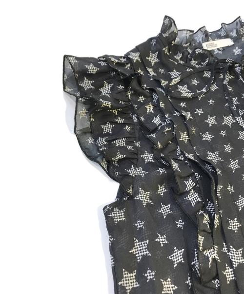 DOUBLE STANDARD CLOTHING（ダブルスタンダードクロージング）DOUBLE STANDARD CLOTHING (ダブルスタンダードクロージング) 星柄ティアード ロングワンピース　0201-061-203 ブラック サイズ:38の古着・服飾アイテム