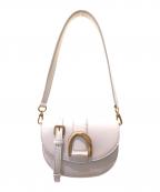 CHARLES & KEITHチャールズアンドキース）の古着「ミニガビーヌサドルバッグ」｜アイボリー