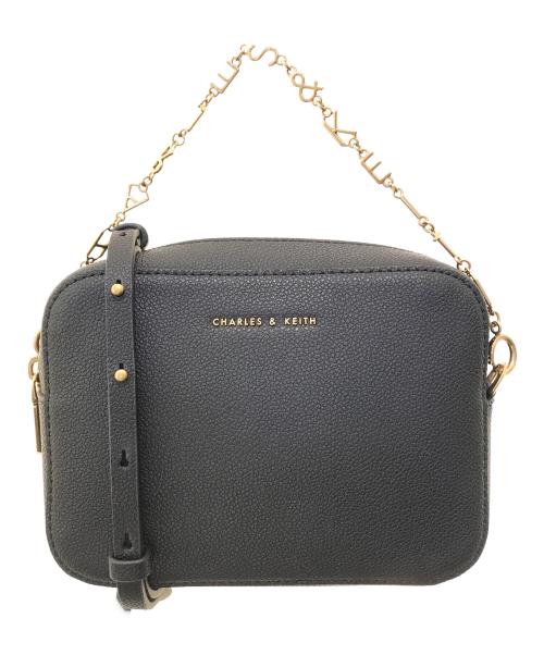 CHARLES & KEITH（チャールズアンドキース）CHARLES & KEITH (チャールズ＆キース) チェーンリンクボクシークラッチショルダーバッグ ブラックの古着・服飾アイテム