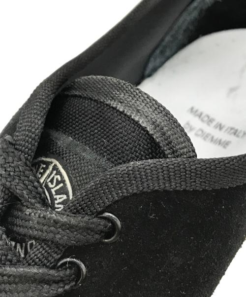 STONE ISLAND（ストーンアイランド）STONE ISLAND (ストーンアイランド) DIEMME BLACK CANVAS LOW TRAINERS ブラック サイズ:26cmの古着・服飾アイテム