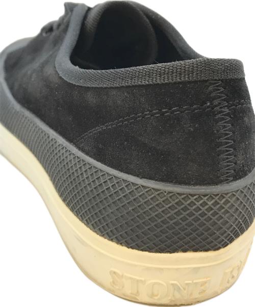 STONE ISLAND（ストーンアイランド）STONE ISLAND (ストーンアイランド) DIEMME BLACK CANVAS LOW TRAINERS ブラック サイズ:26cmの古着・服飾アイテム
